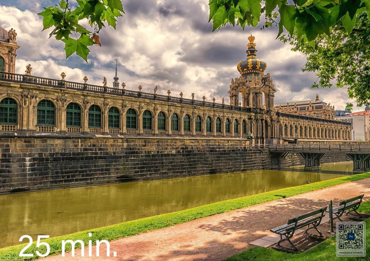 Dresden-Entspannung-Natur-Trifft-2-Staedte-Am-Fluss Esterno foto